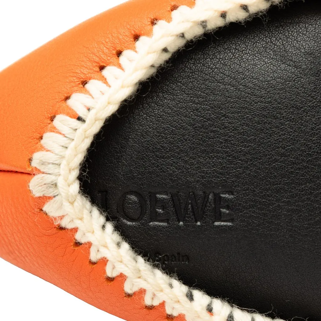 Loewe Mini Calfskin Stitched Bunny Crossbody Orange Leather Good - Box View