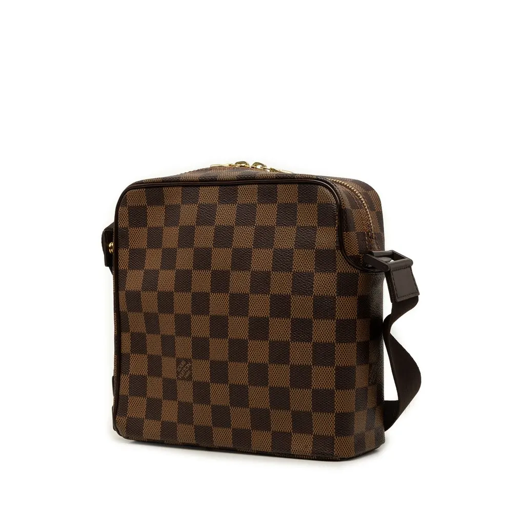 Louis Vuitton Damier Ebene Olav PM Brown Canvas Good - Back View