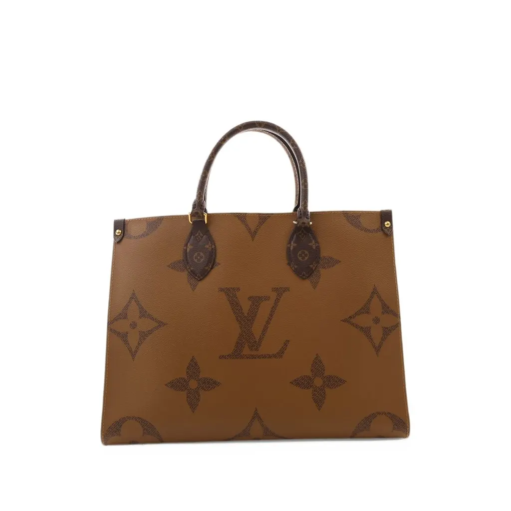 Louis Vuitton Monogram Reverse Giant OnTheGo MM Brown Canvas Good - Back View