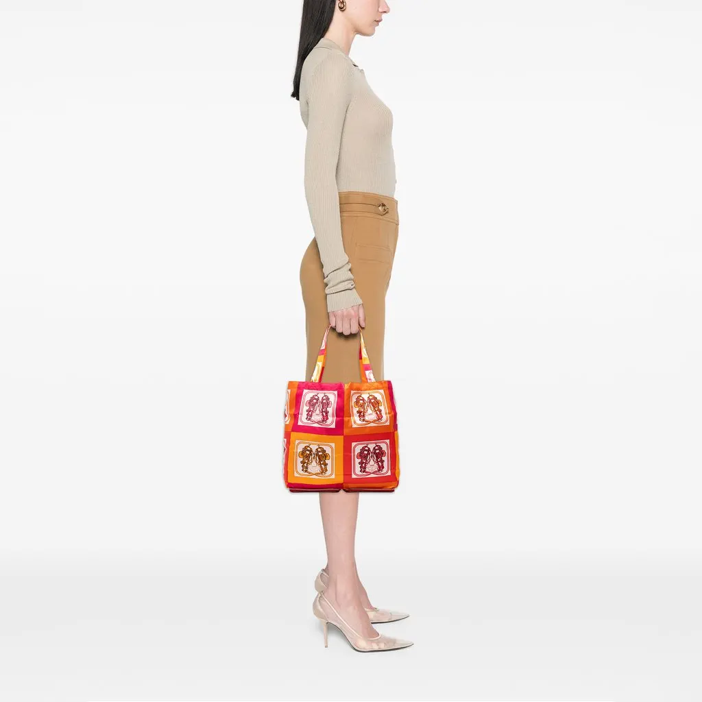 Hermès Brides de Gala Silky Pop Tote Orange Silk Very good - Box View