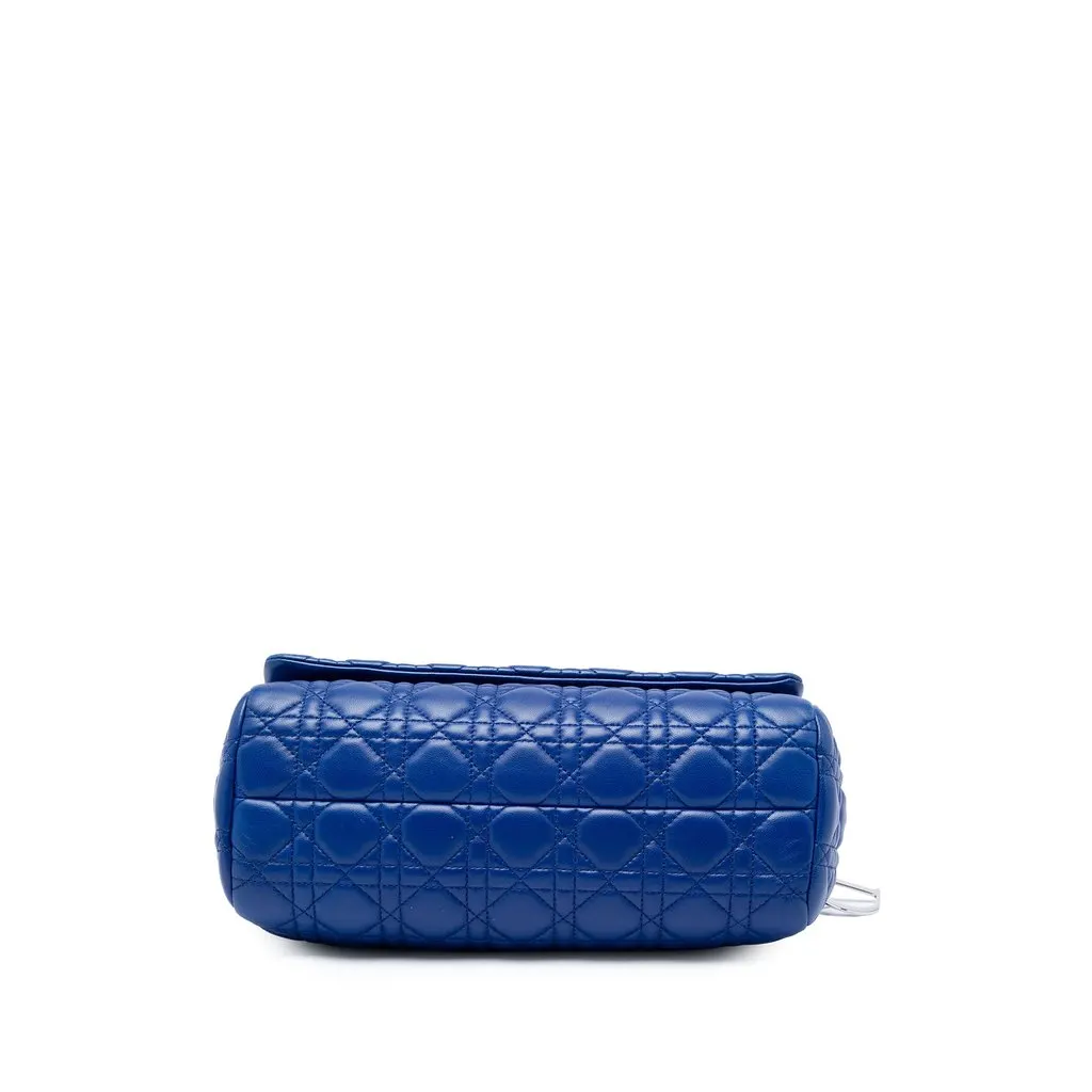 Dior Lambskin Cannage Soft Flap Blue Leather Very good - Inside View