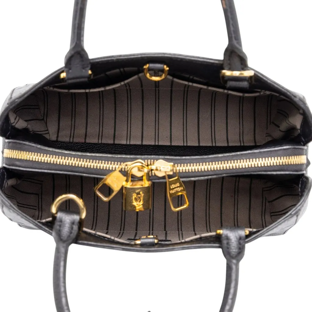 Louis Vuitton Monogram Empreinte Montaigne BB Black Leather Good - Model View