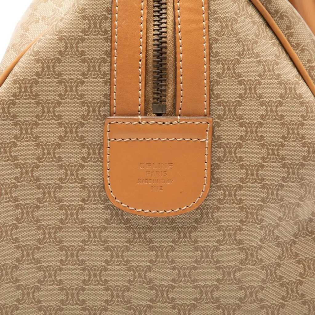Celine Macadam Coated Canvas Boston Bag Beige Very good - Box View