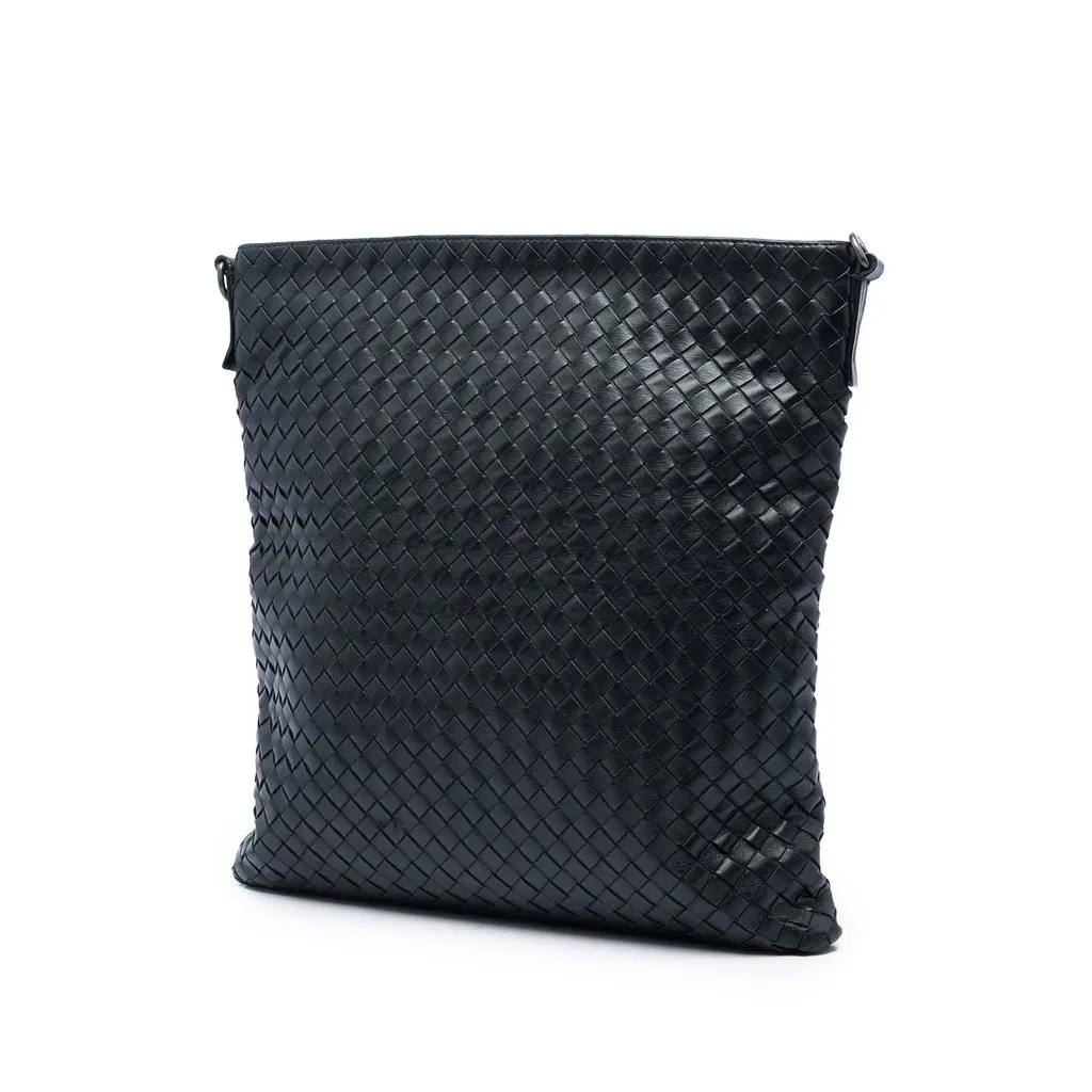 Bottega Veneta Nappa Intrecciato VN Crossbody Black Leather Very good - Back View