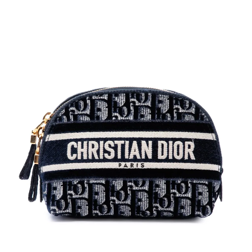 Dior أوبليك مطرّزة مخمل Cosmetic بوش