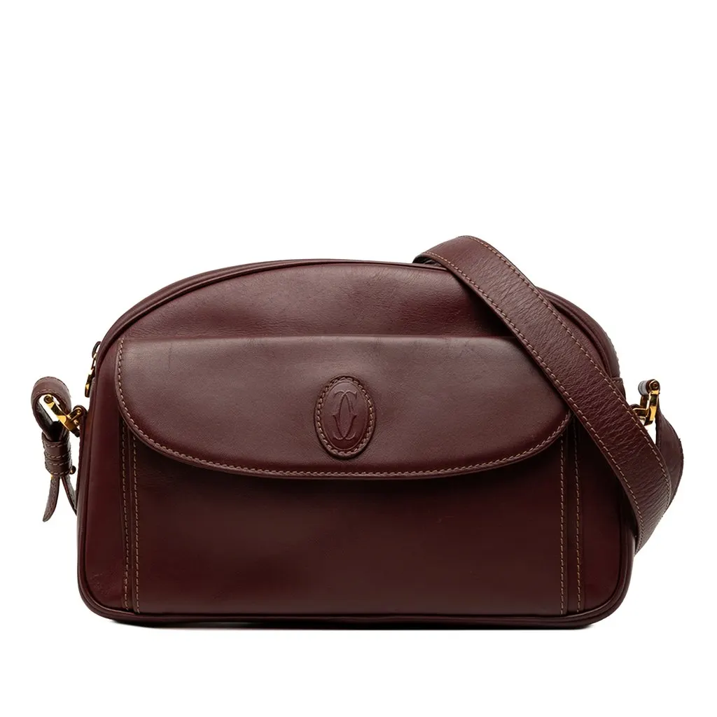 Cartier Leather Must De Cartier Crossbody Red Leather Very good - Front View