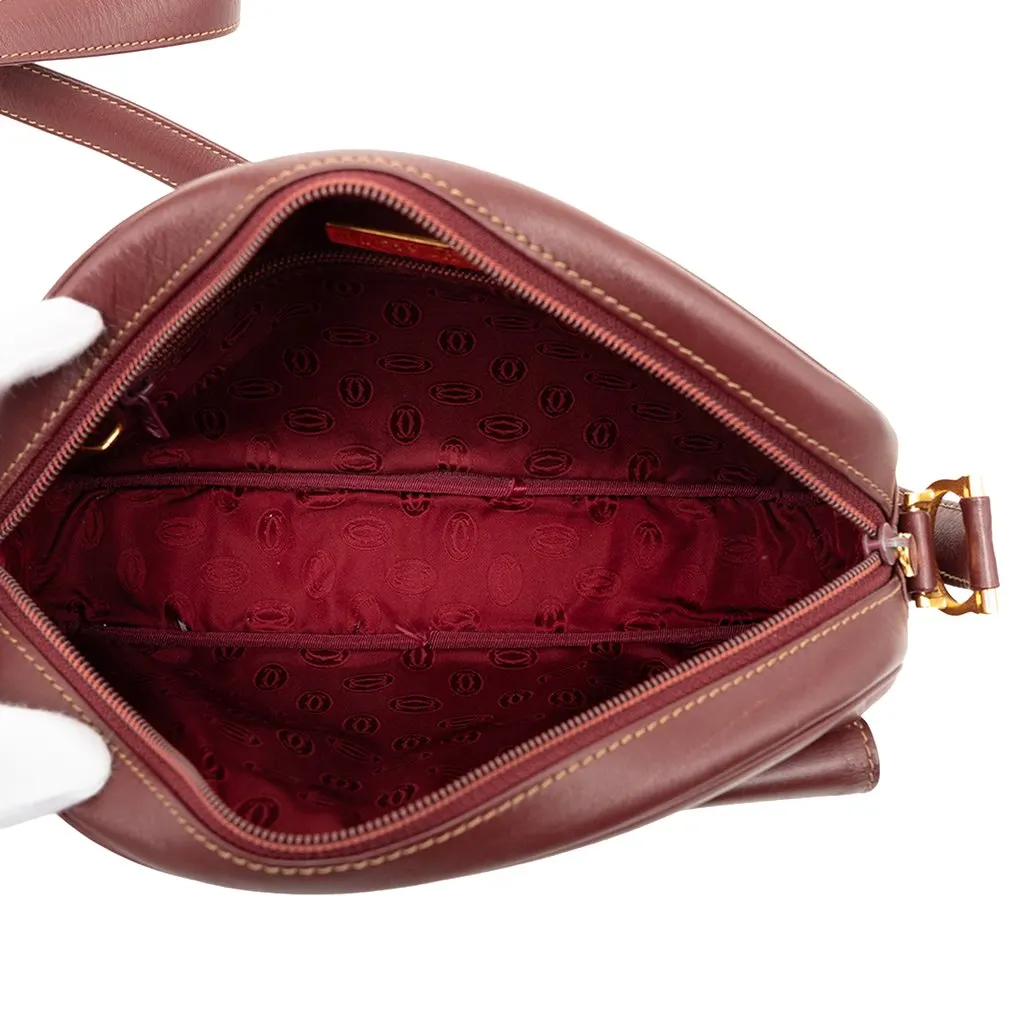Cartier Leather Must De Cartier Crossbody Red Leather Very good - Model View