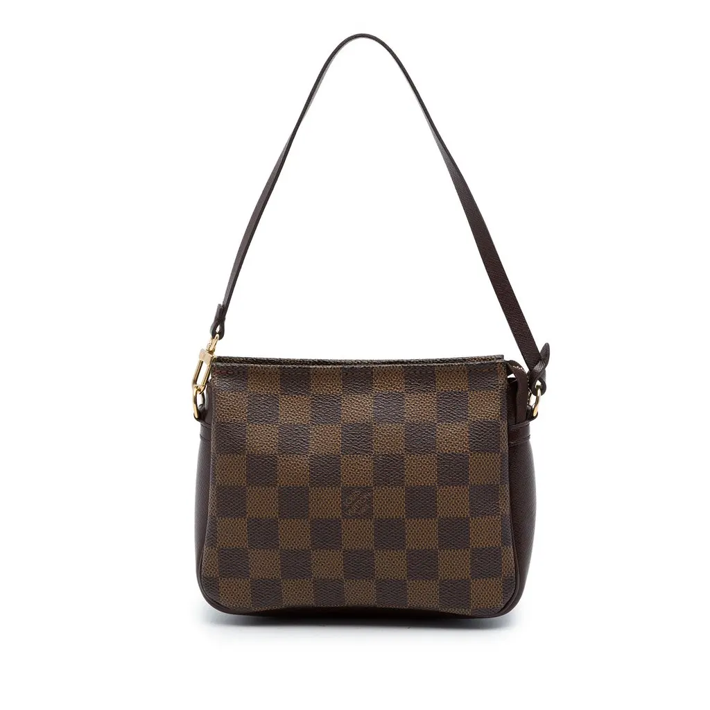 Louis Vuitton Damier Ebene Trousse Pochette Brown Canvas Very good - Front View