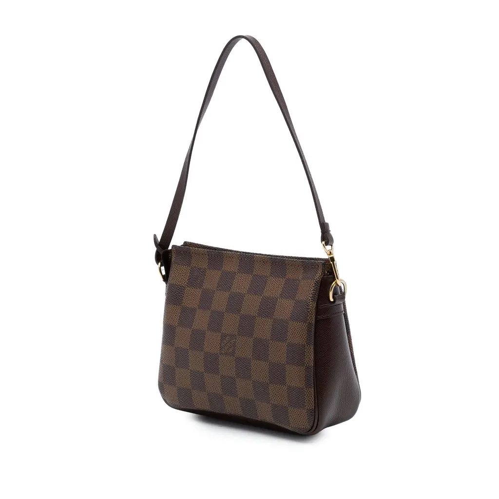 Louis Vuitton Damier Ebene Trousse Pochette Brown Canvas Very good - Back View