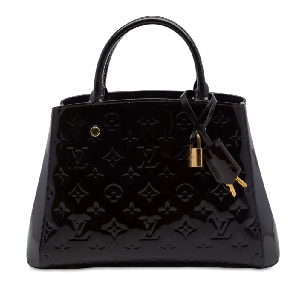 Louis Vuitton Monogram Vernis Montaigne BB Purple Leather Very good - Front View