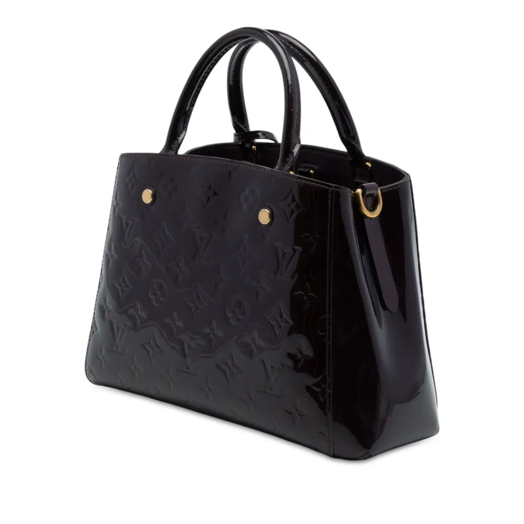 Louis Vuitton Monogram Vernis Montaigne BB Purple Leather Very good - Back View