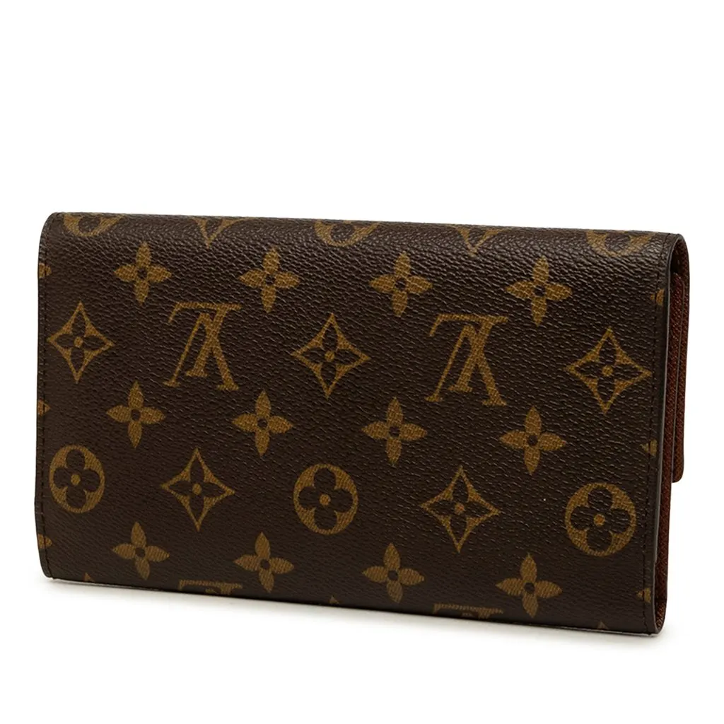 Louis Vuitton Monogram Porte Tresor International Brown Very good - Back View