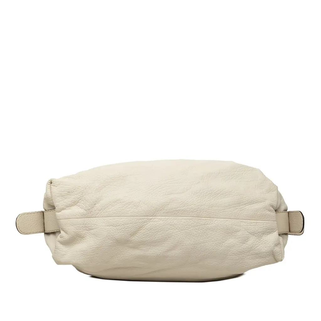 Gucci Large Leather Bamboo Bar Tote White Leather Very good - Inside View