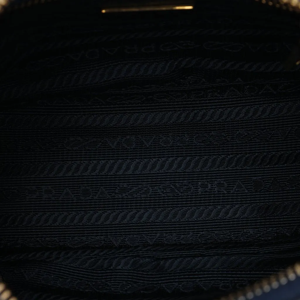 Prada Bicolor Saffiano Dome Clutch Blue Leather Very good - Model View