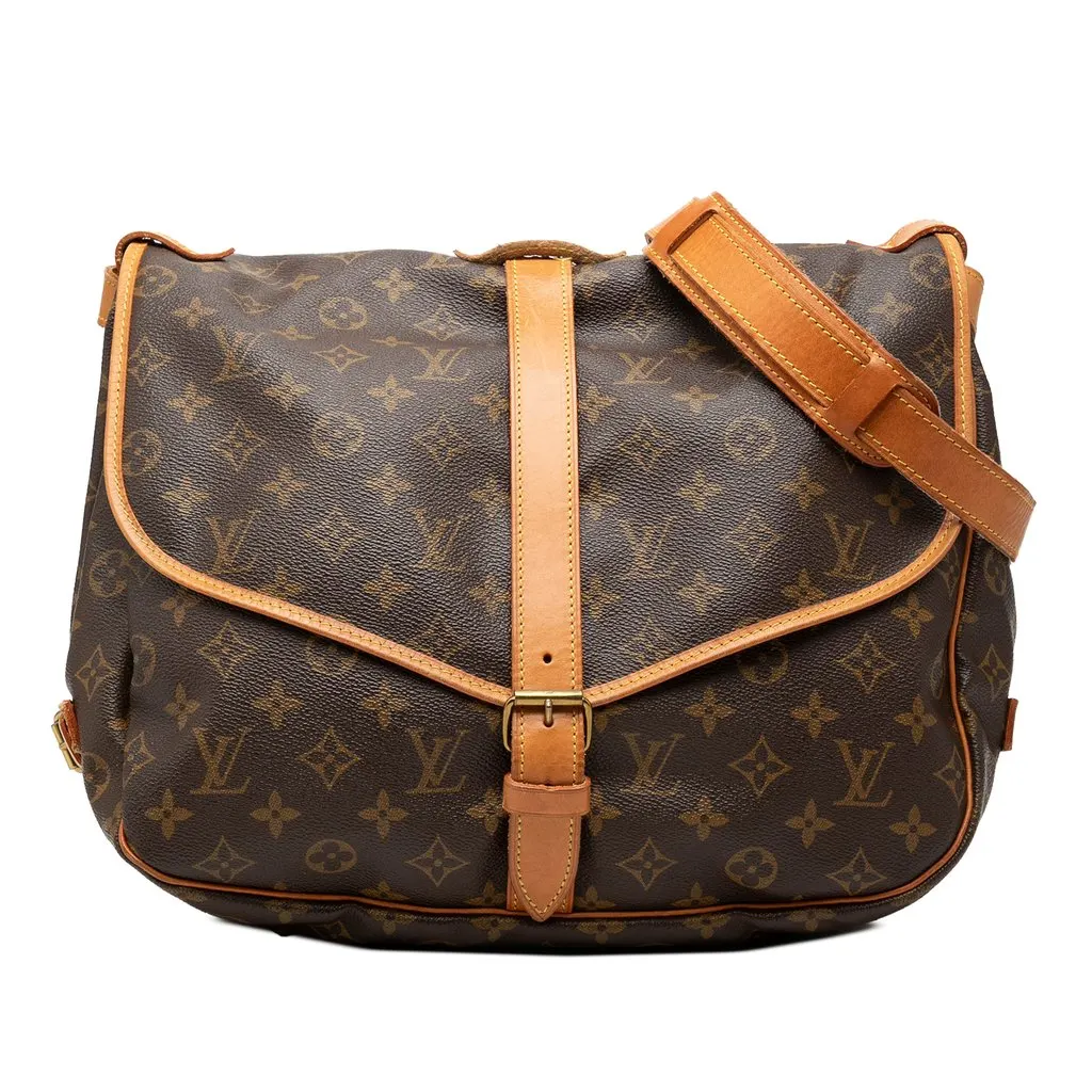 Louis Vuitton Monogram Saumur 35 Brown Very good - Front View
