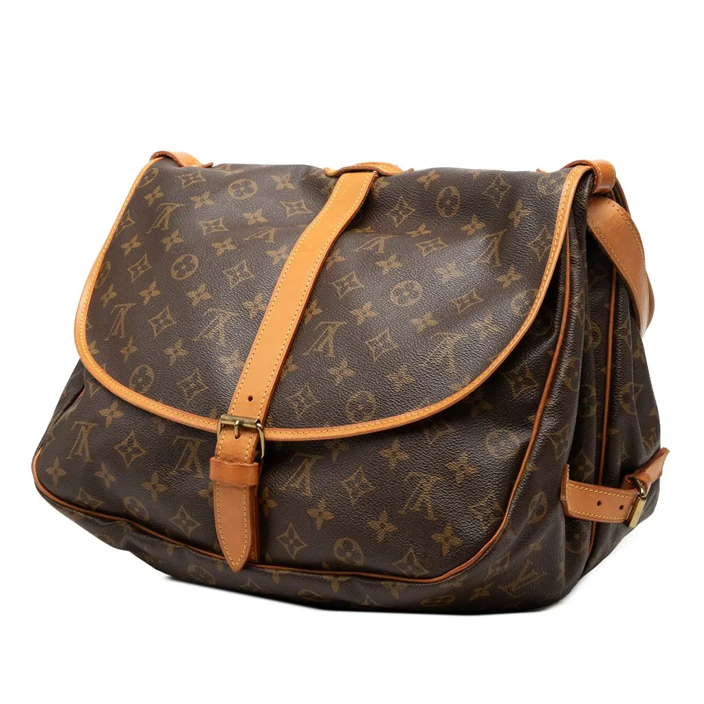 Louis Vuitton Monogram Saumur 35 Brown Very good - Back View