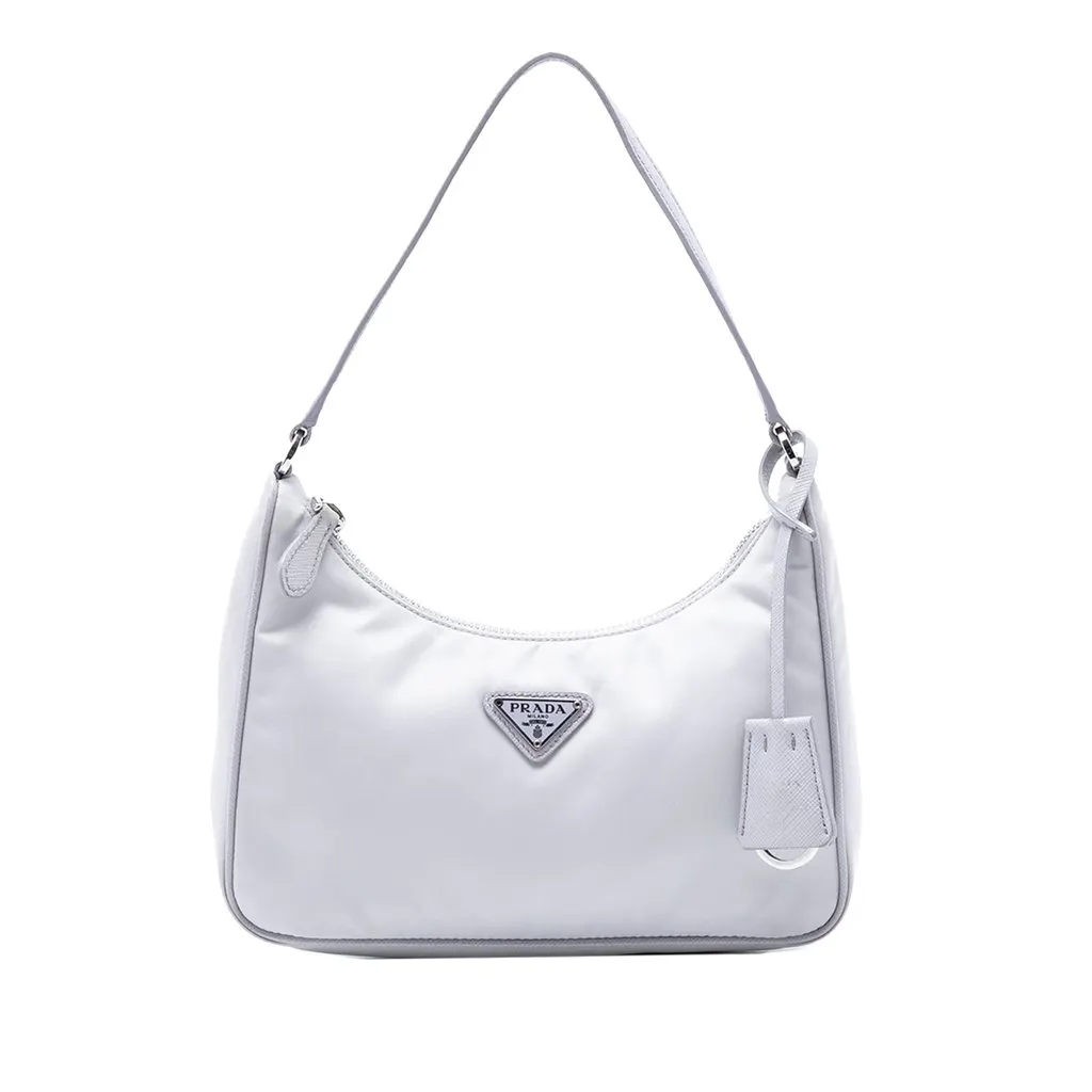 Prada Re Nylon Re Edition 2005 Shoulder Bag Purple Polyamide Good - Front View