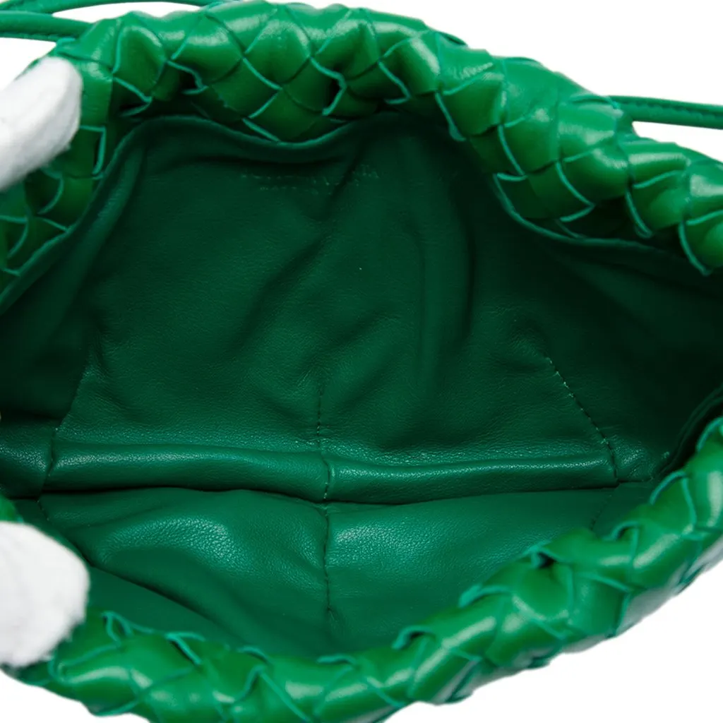 Bottega Veneta Mini Nappa Intrecciato Bulb Crossbody Green Leather Good - Model View