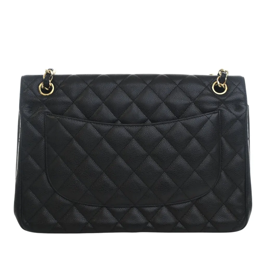 Chanel Jumbo Classic Caviar Double Flap Black Leather Very good - Model View