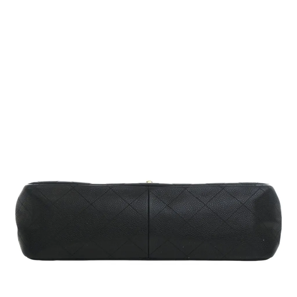 Chanel Jumbo Classic Caviar Double Flap Black Leather Very good - Box View