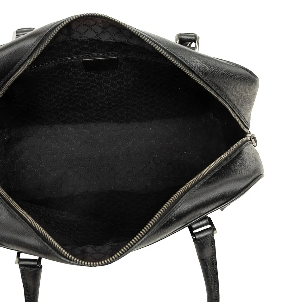 Gucci Calfskin Handbag Black Leather Very good - Model View