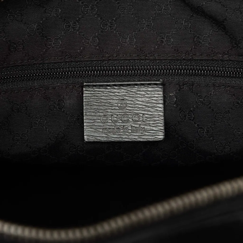 Gucci Calfskin Handbag Black Leather Very good - Box View