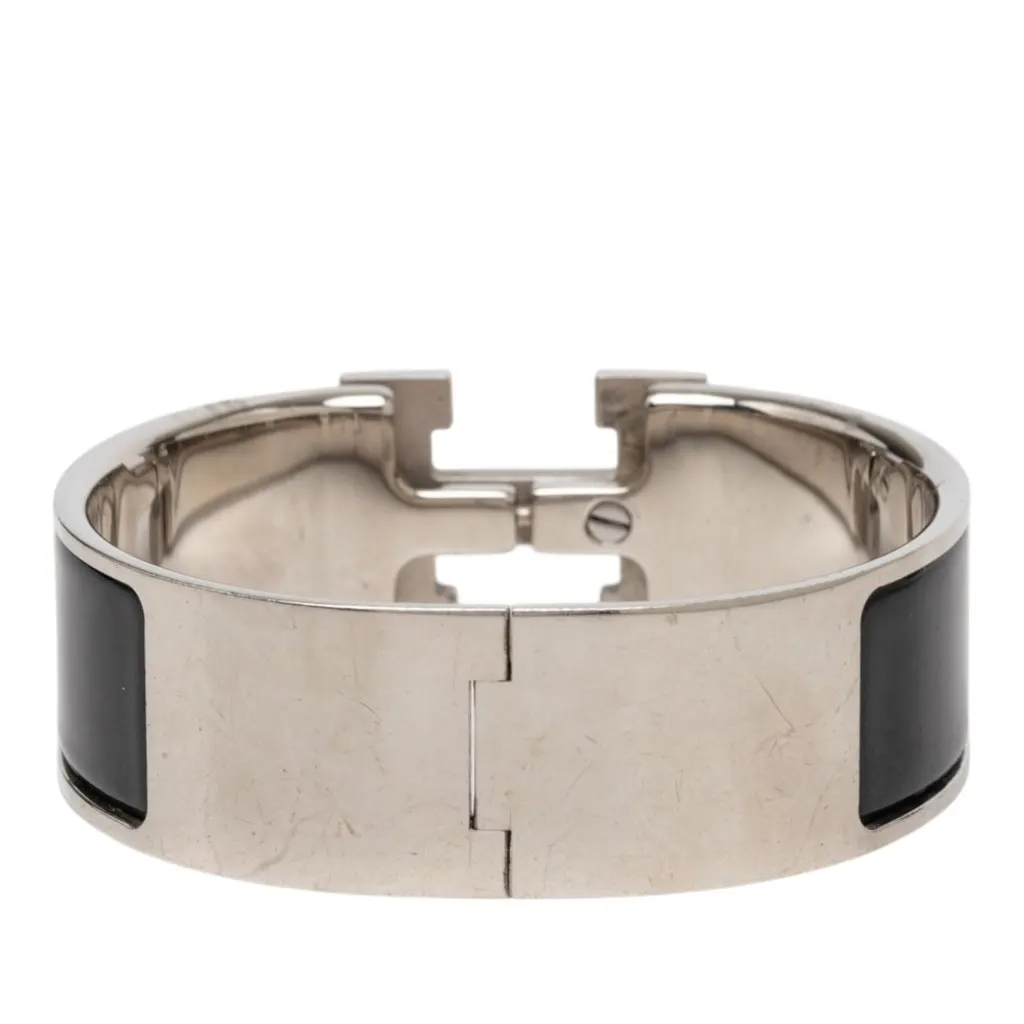 Hermès Wide Enamel Clic Clac H Bracelet PM Black Very good - Inside View