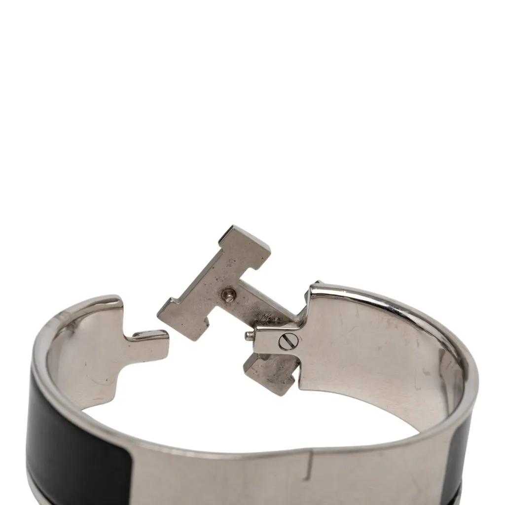 Hermès Wide Enamel Clic Clac H Bracelet PM Black Very good - Box View