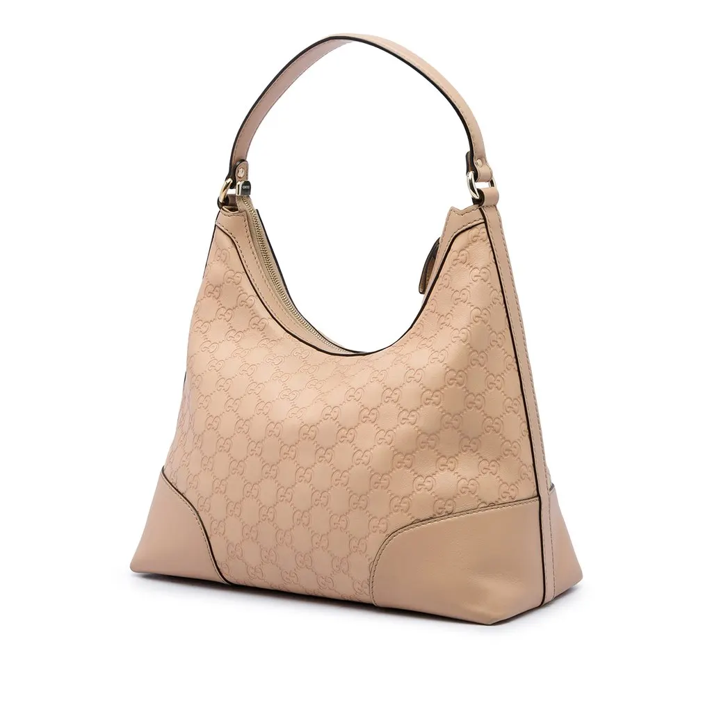 Gucci Guccissima Lovely Shoulder Bag Beige Leather Very good - Back View