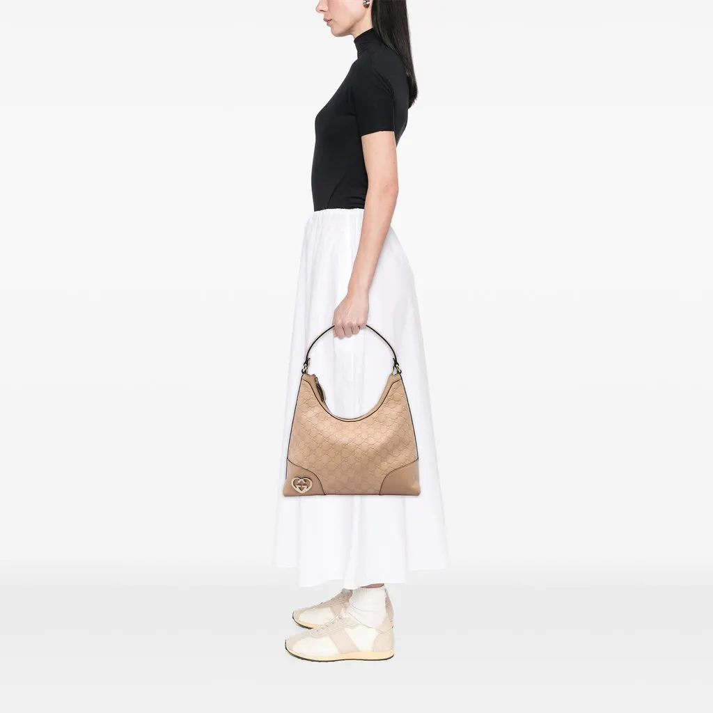Gucci Guccissima Lovely Shoulder Bag Beige Leather Very good - Box View