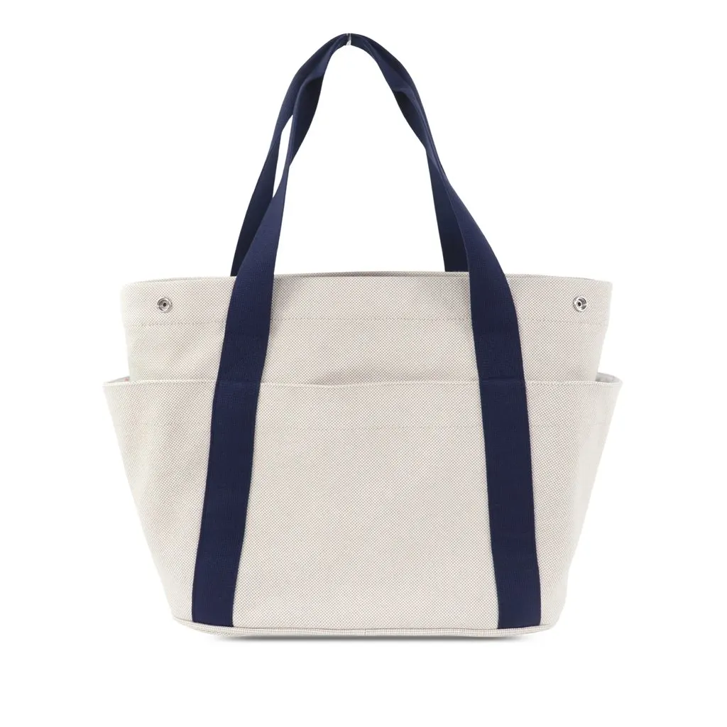 Hermès Toile Cabriole Nappy Bag White Very good - Back View