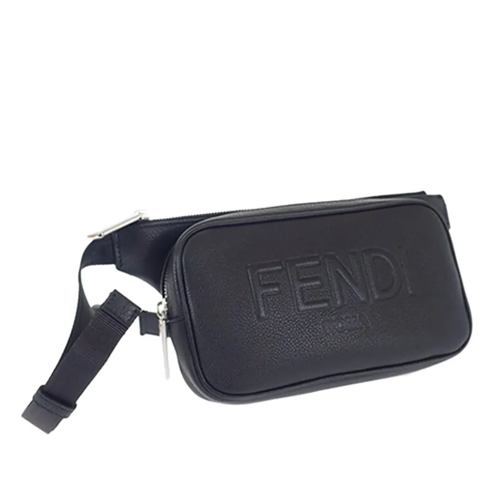 Fendi Grained Calfskin Roma Belt Bag Black Leather Very good - Inside View