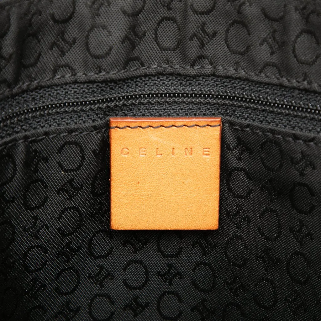 Celine C Macadam Suede Double Zip Shoulder Bag Black Suede Very good - Box View