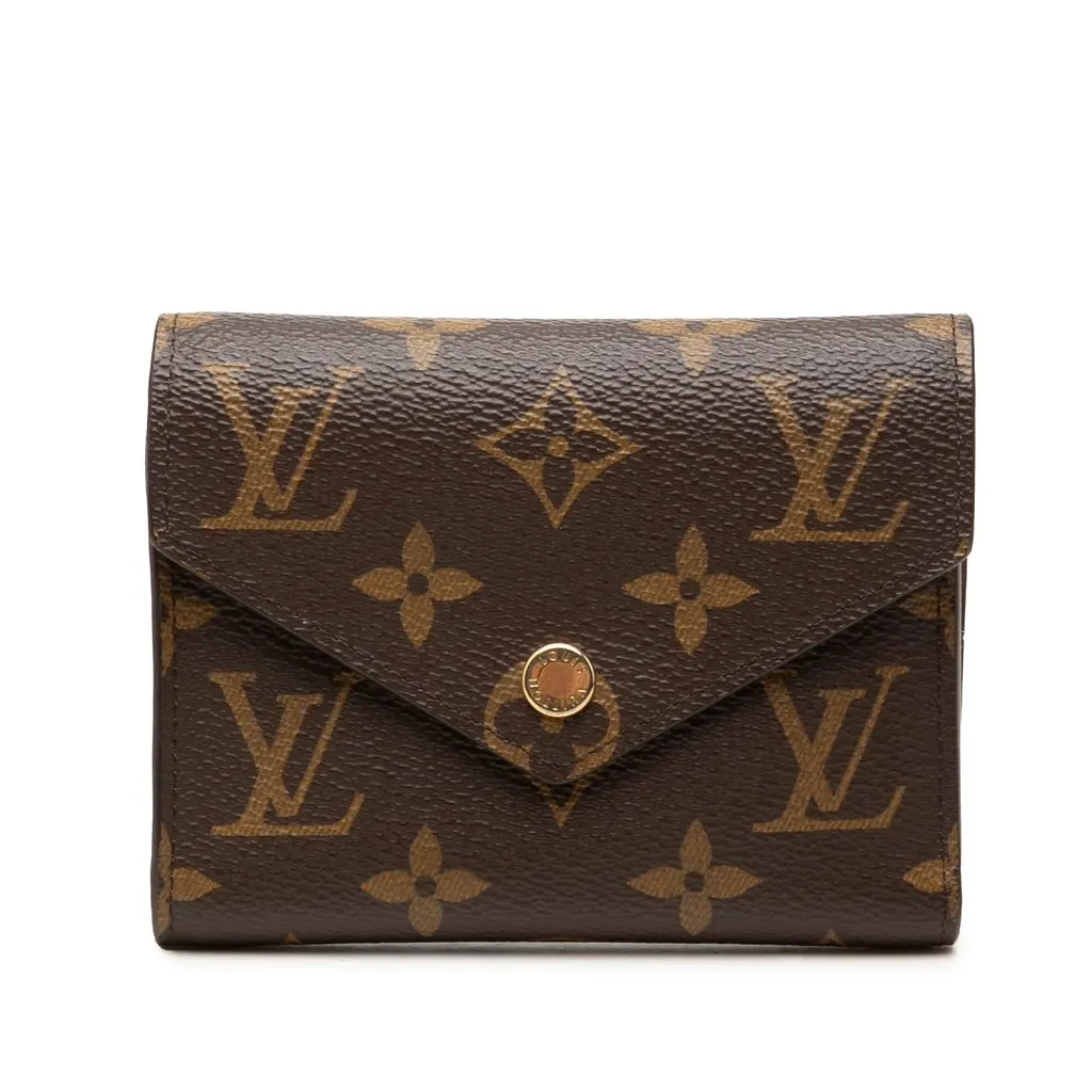 Louis Vuitton Monogram Victorine Wallet Brown Canvas Good - Front View