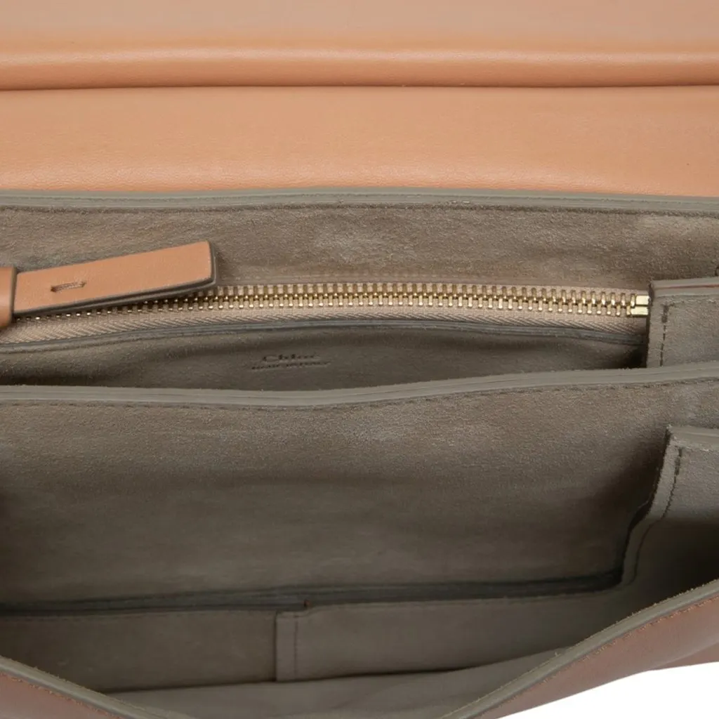 Chloé Medium Calfskin and Suede Faye Crossbody Brown Leather Very good - Box View