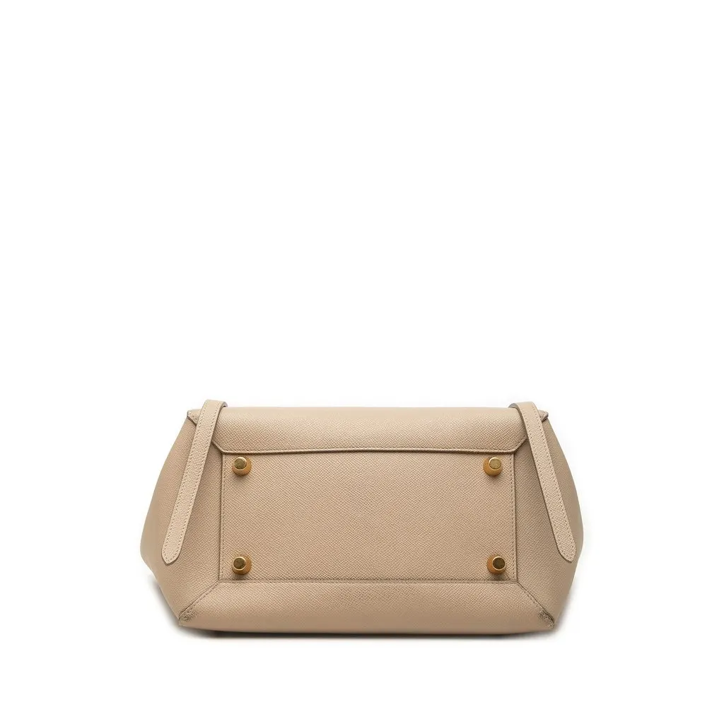 Celine Mini Grained Calfskin Belt Bag Beige Leather Good - Inside View