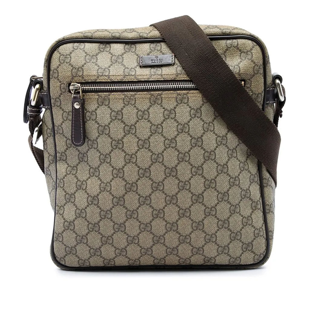 Gucci GG Supreme Crossbody Beige Canvas Very good - Front View