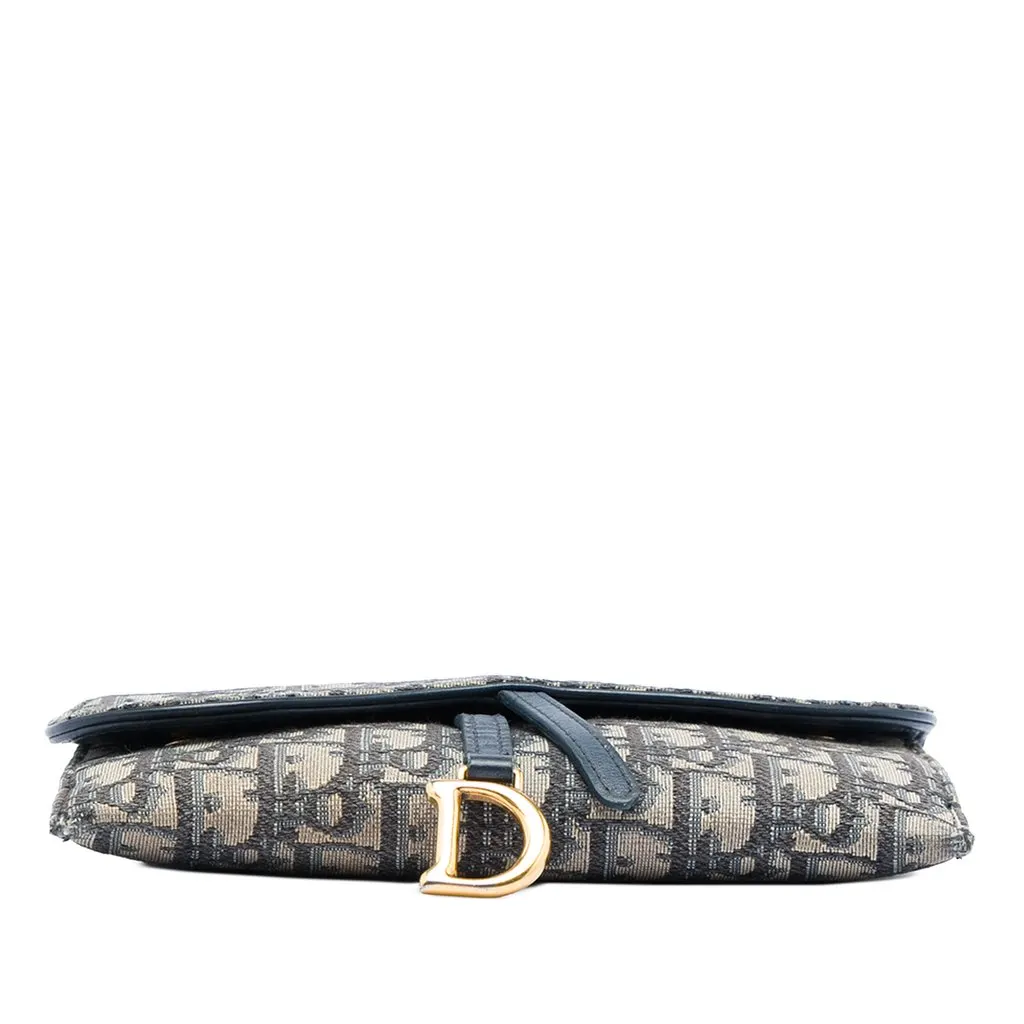 Dior Oblique Canvas Saddle Wallet On Chain Blue Very good - Inside View