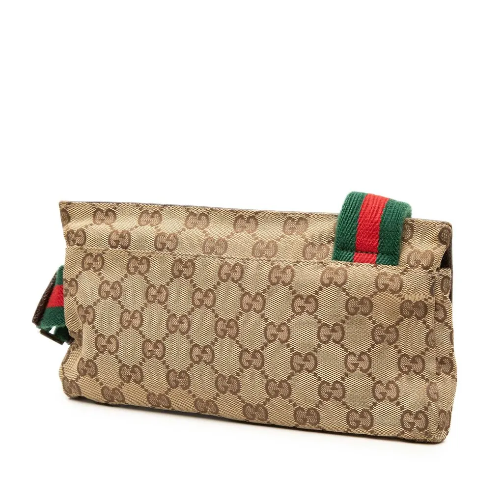 Gucci GG Canvas Web Crossbody Beige Canvas Very good - Back View