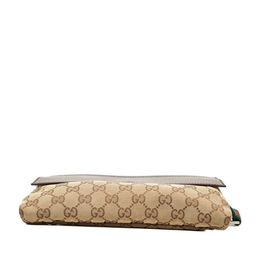 Gucci GG Canvas Web Crossbody Beige Canvas Very good - Inside View