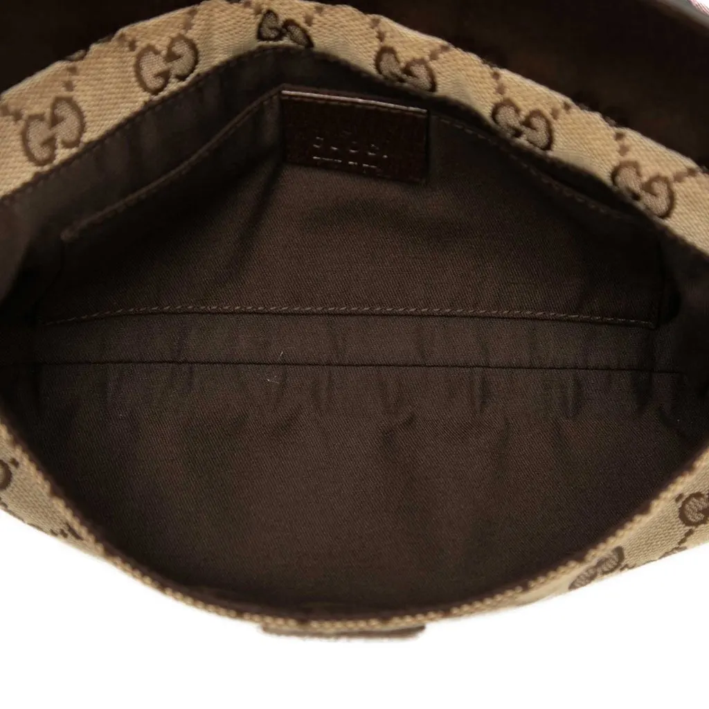 Gucci GG Canvas Web Crossbody Beige Canvas Very good - Model View
