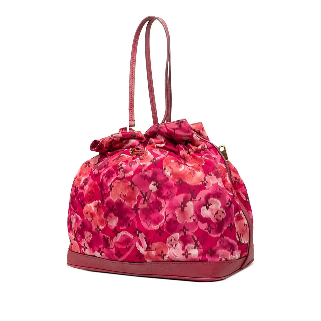 Louis Vuitton Limited Edition Monogram Nylon Ikat Noefull MM Pink Polyamide Good - Back View