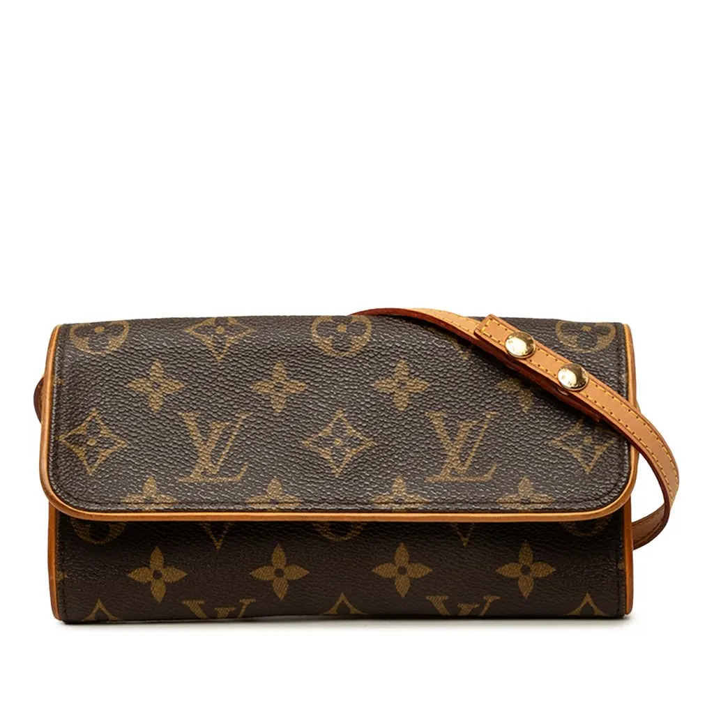 Louis Vuitton Monogram Pochette Twin PM Brown Canvas Very good - Front View