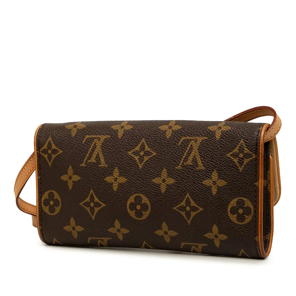 Louis Vuitton Monogram Pochette Twin PM Brown Canvas Very good - Back View