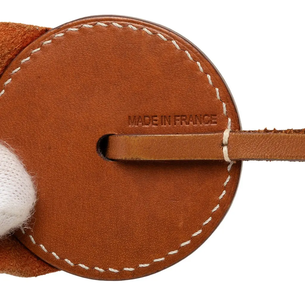 Hermès Hunter Cowhide and Milo Lambskin Paddock Flot Ribbon Bag Charm Brown Leather Very good - Inside View