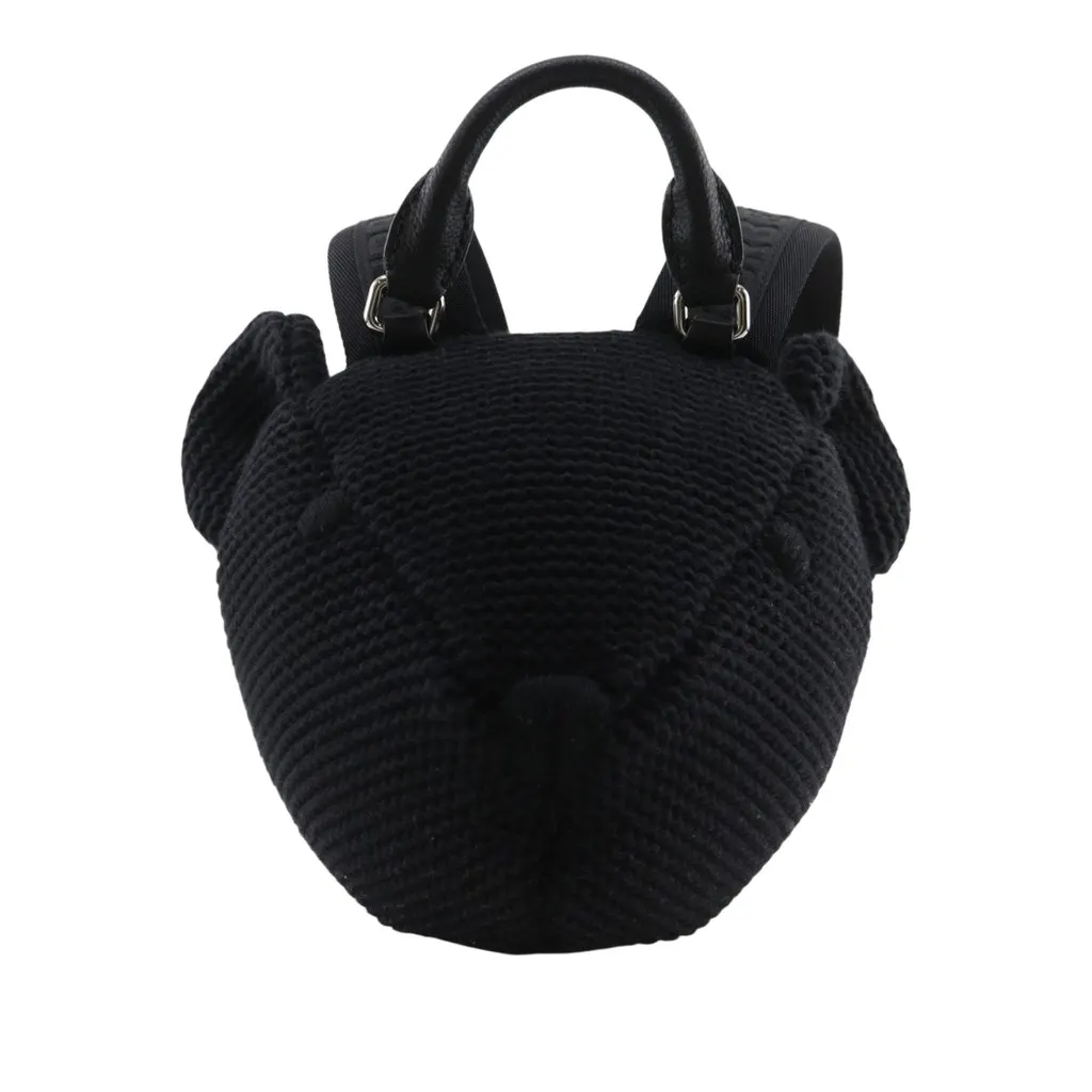 Burberry Thomas Bear Cotton Bear Backpack Black Very good - Front View