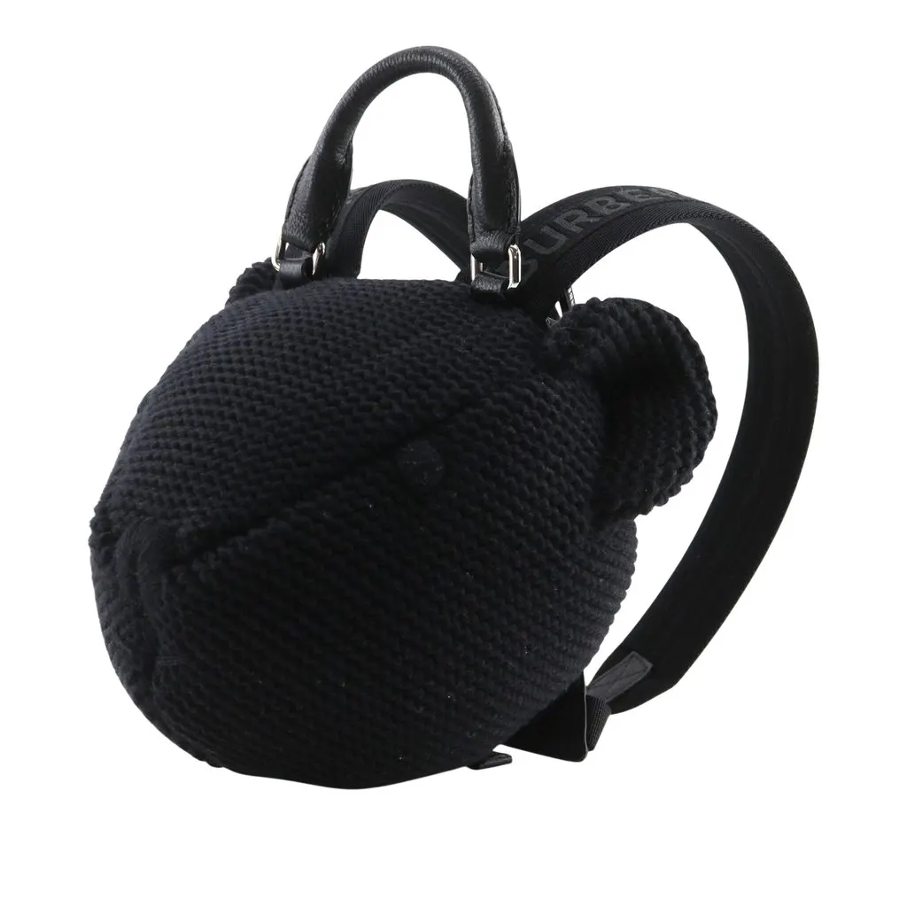 Burberry Thomas Bear Cotton Bear Backpack Black Very good - Back View