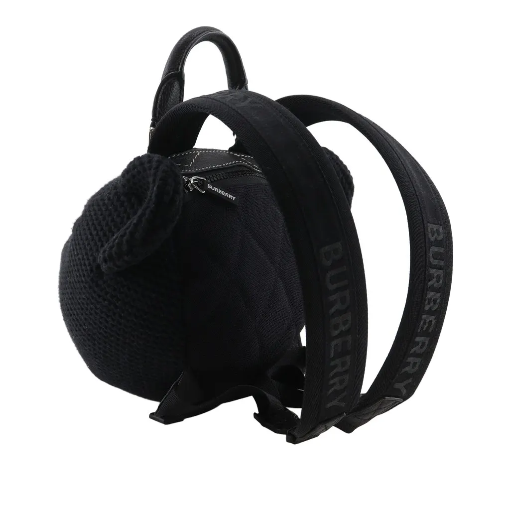 Burberry Thomas Bear Cotton Bear Backpack Black Very good - Inside View