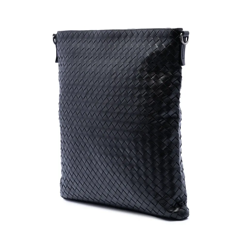 Bottega Veneta Nappa Intrecciato VN Crossbody Black Leather Very good - Back View
