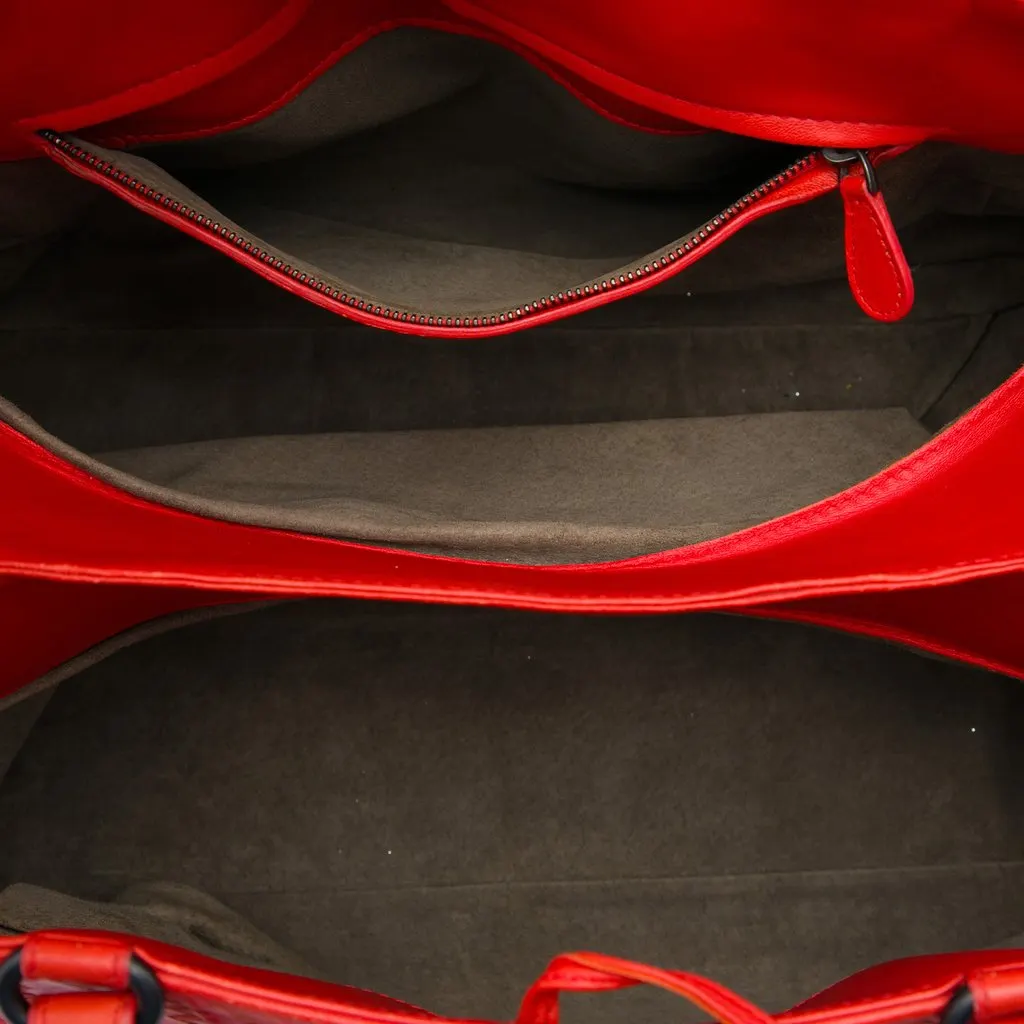Bottega Veneta Nappa Intrecciato Milano Tote Red Leather Very good - Model View